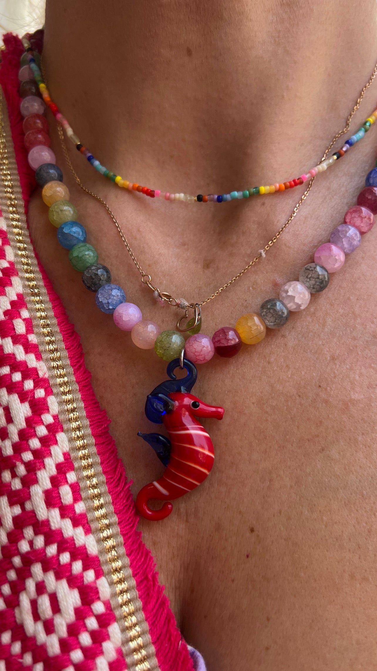 Seahorse multicolor Necklace