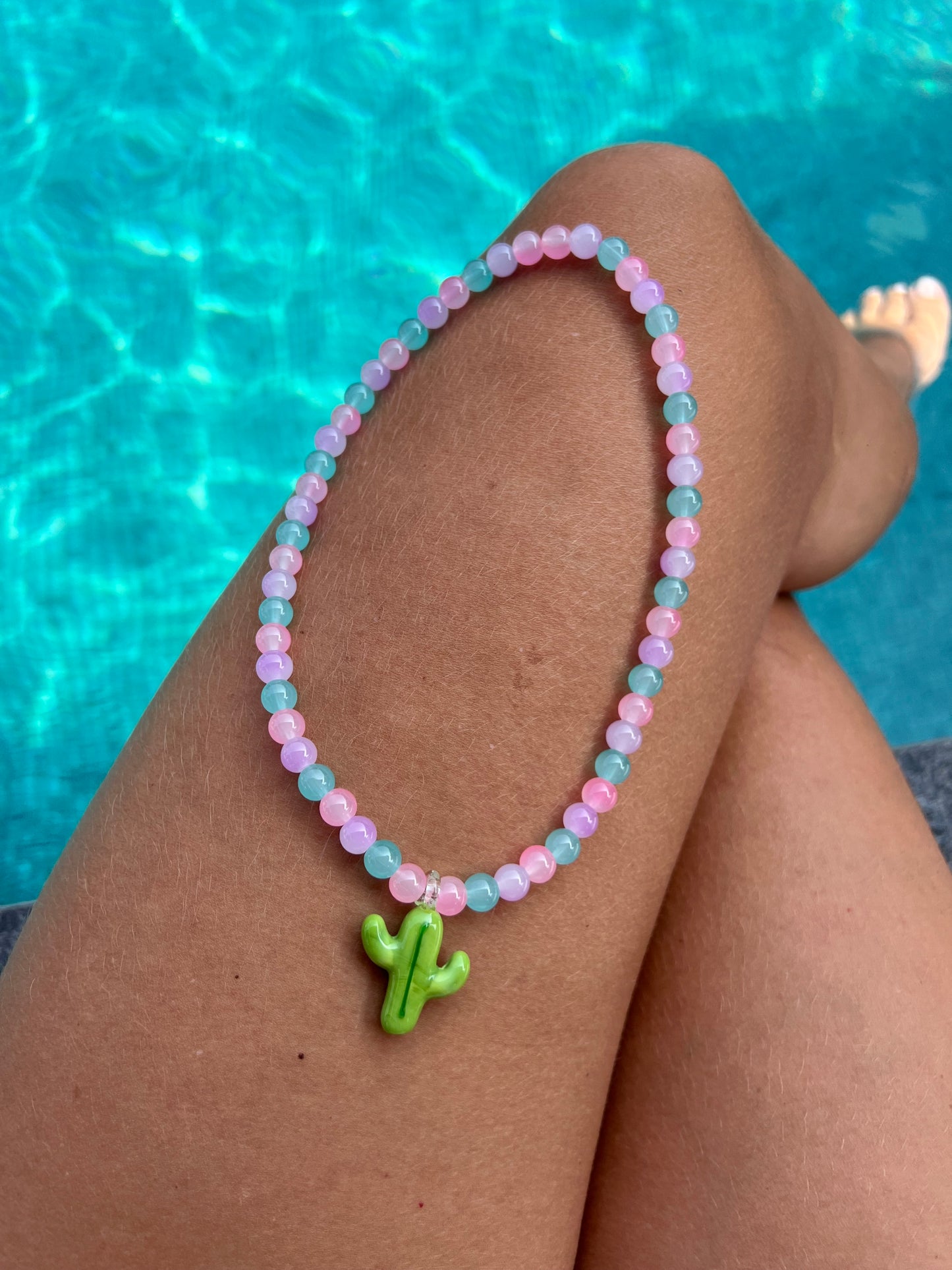 Pastel Color Cactus Necklace