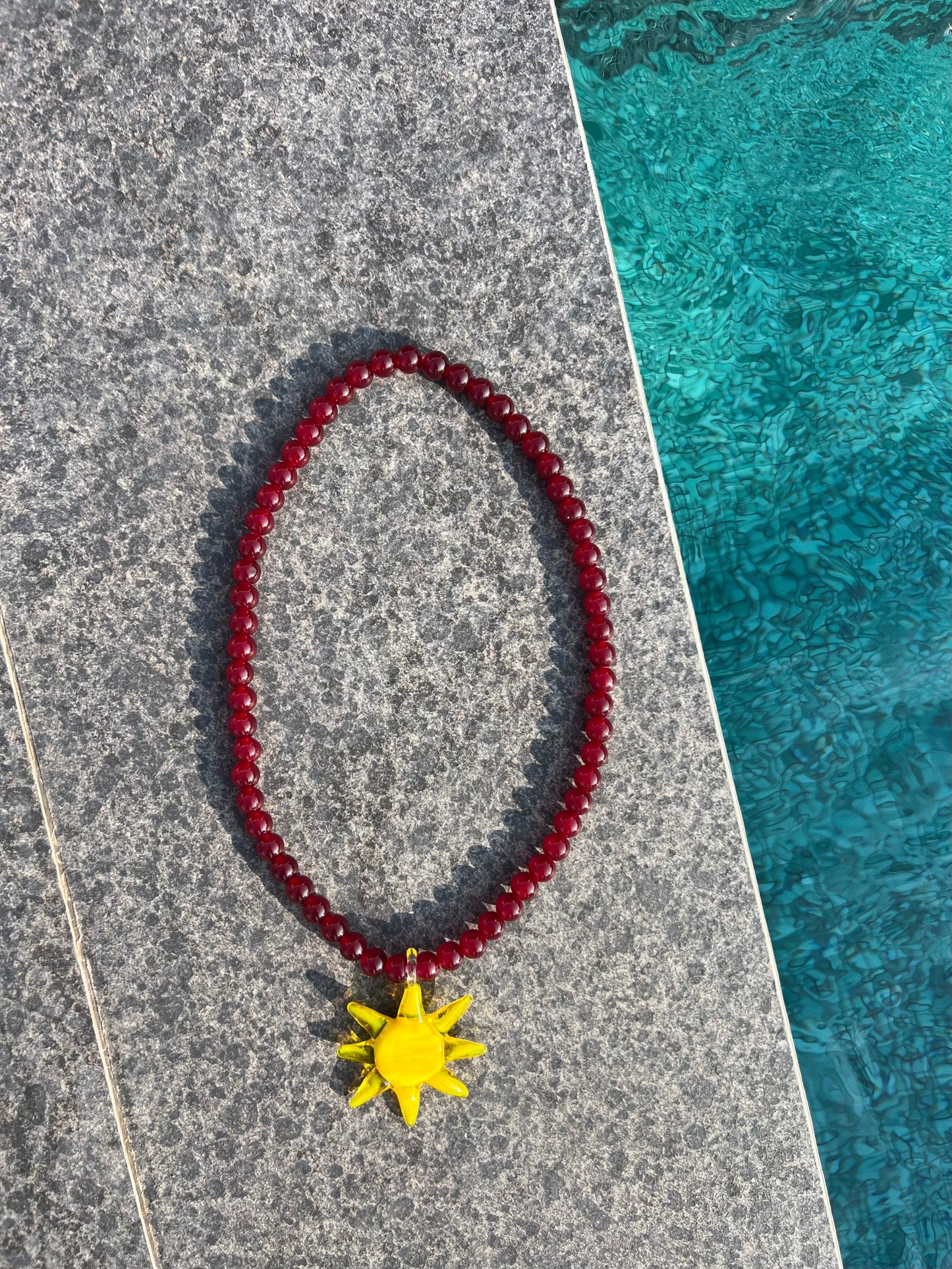 Sun burgundy Necklace