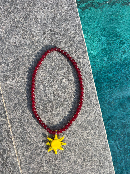 Sun burgundy Necklace