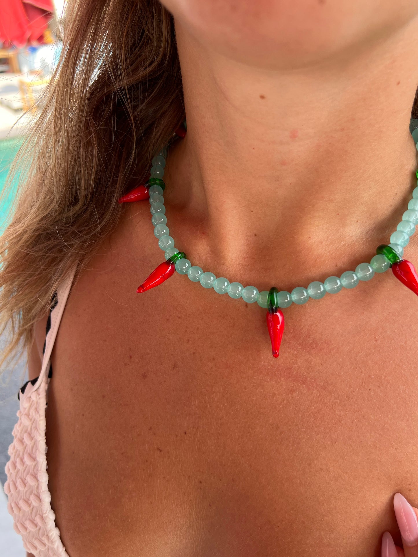 Turquoise Chili Necklace