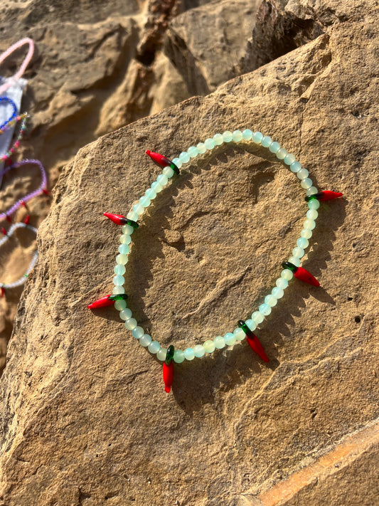 Necklace Chili blu/green