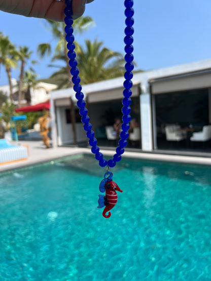 Blu SeaHorse Necklace