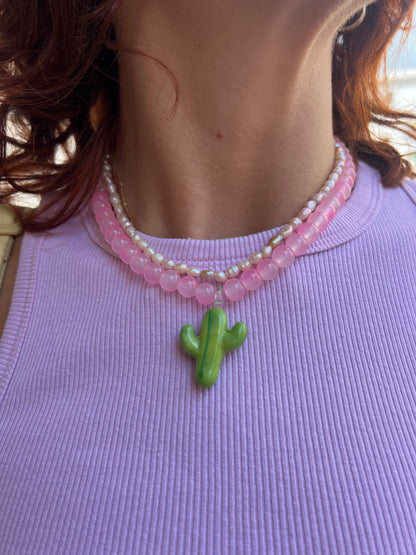 Necklace Cactus Pink