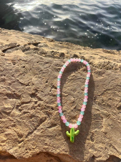 Pastel Color Cactus Necklace