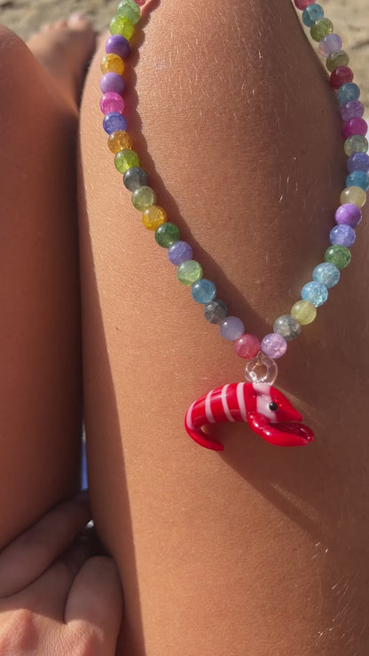 Multicolor Lobster Necklace